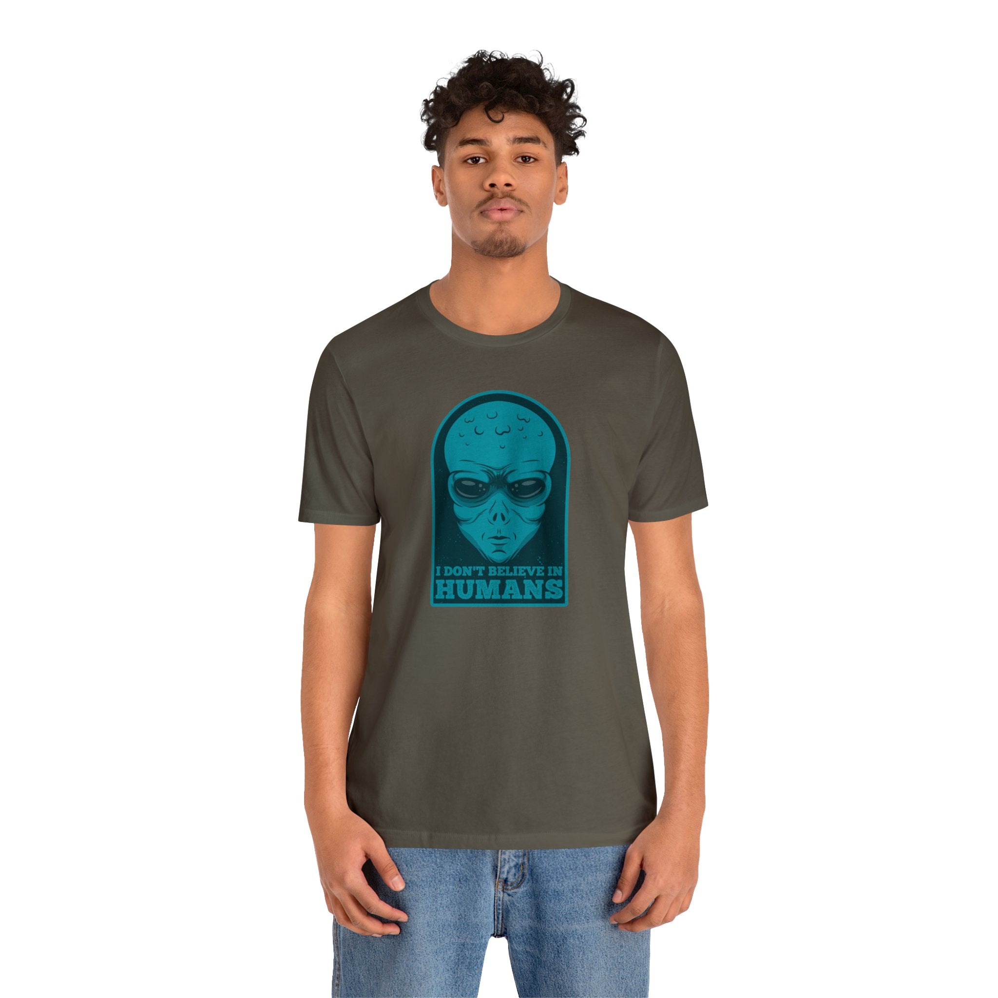 Funny Alien Unisex Jersey Short Sleeve Tee