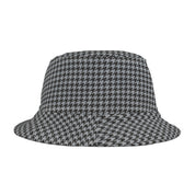 Gray Houndstooth Bucket Hat (AOP)