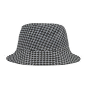 Gray Houndstooth Bucket Hat (AOP)