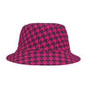 Pink Houndstooth Bucket Hat (AOP)