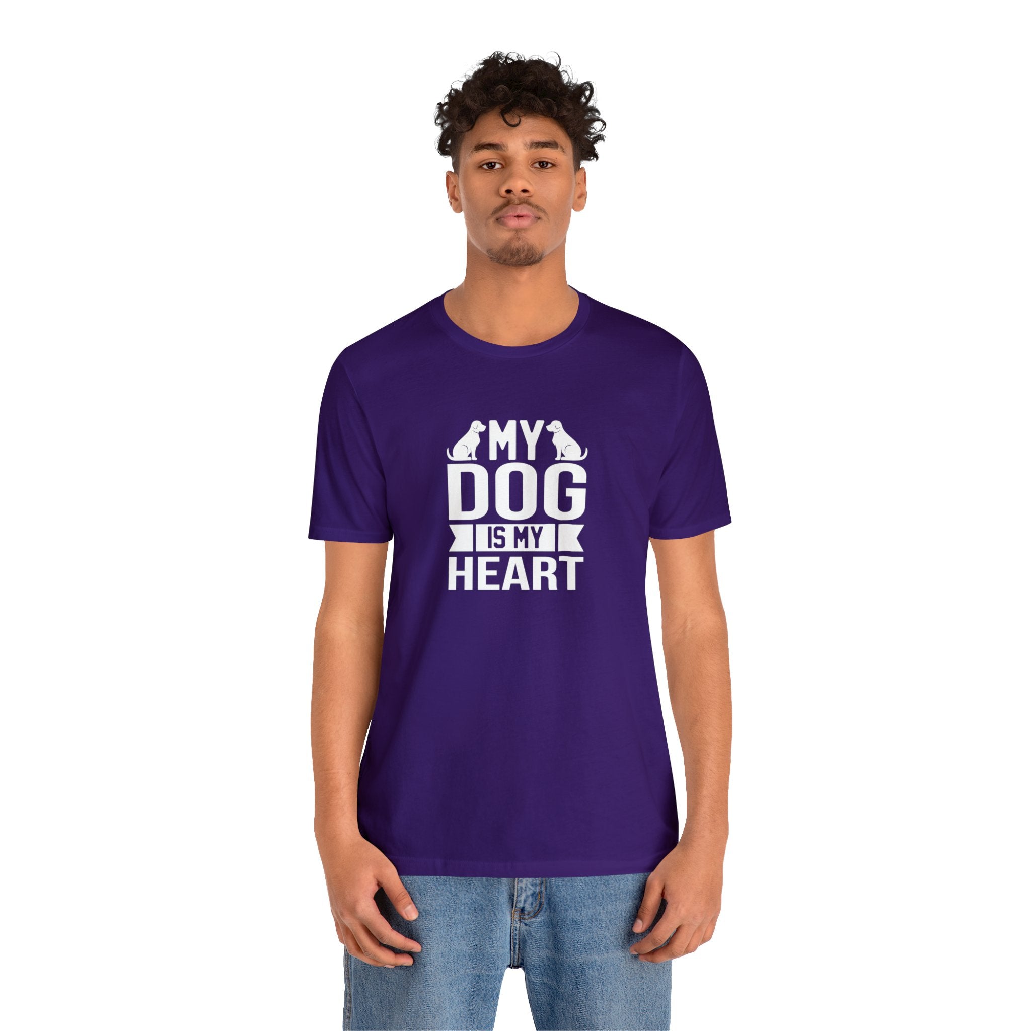 My Dog Is My Heart Unisex Jersey Short Sleeve Tee