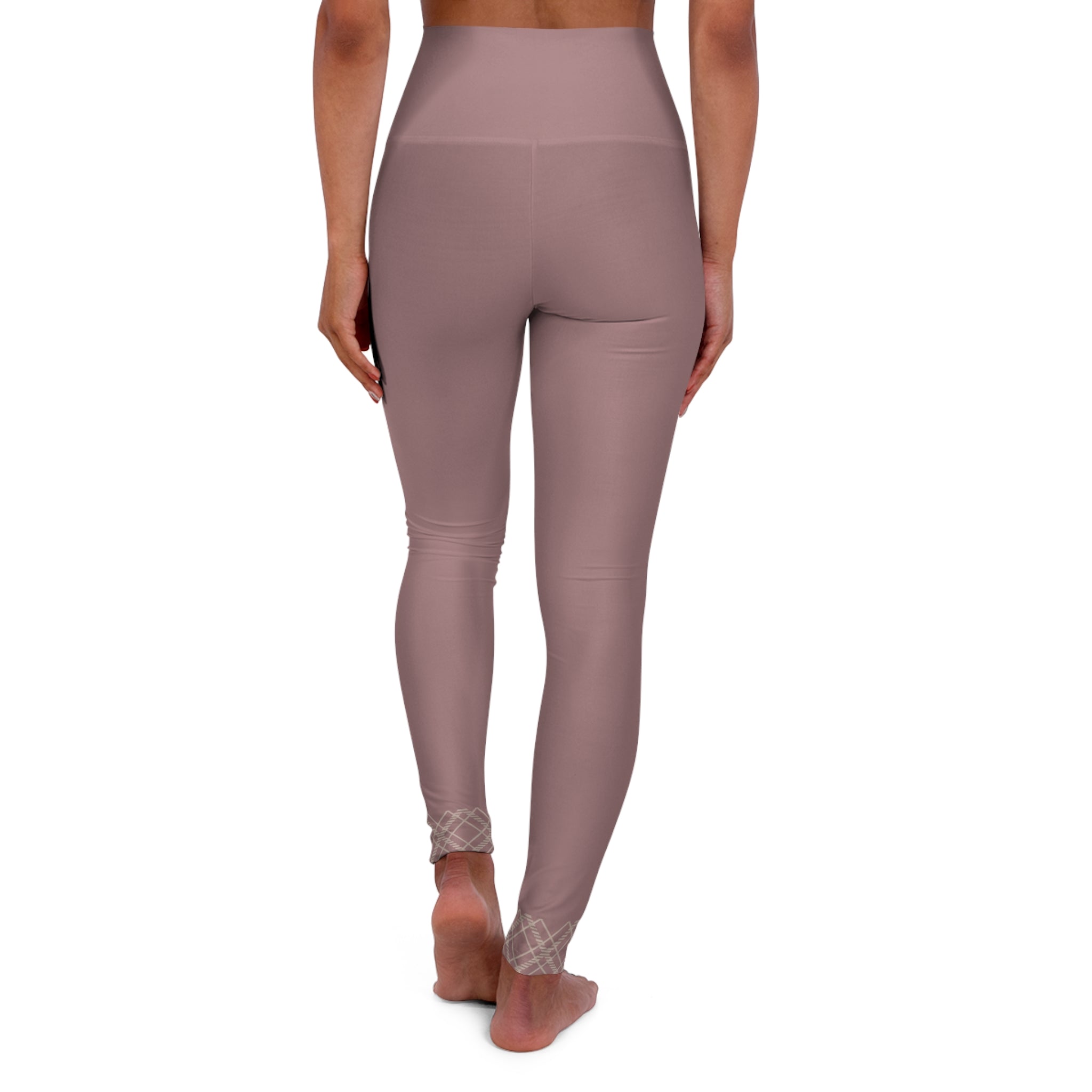 Smoky Mauve High Waisted Yoga Leggings (AOP)