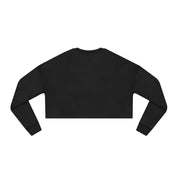 Hand Drawn Mystical Moon Flower Women's Cropped Sweatshirt