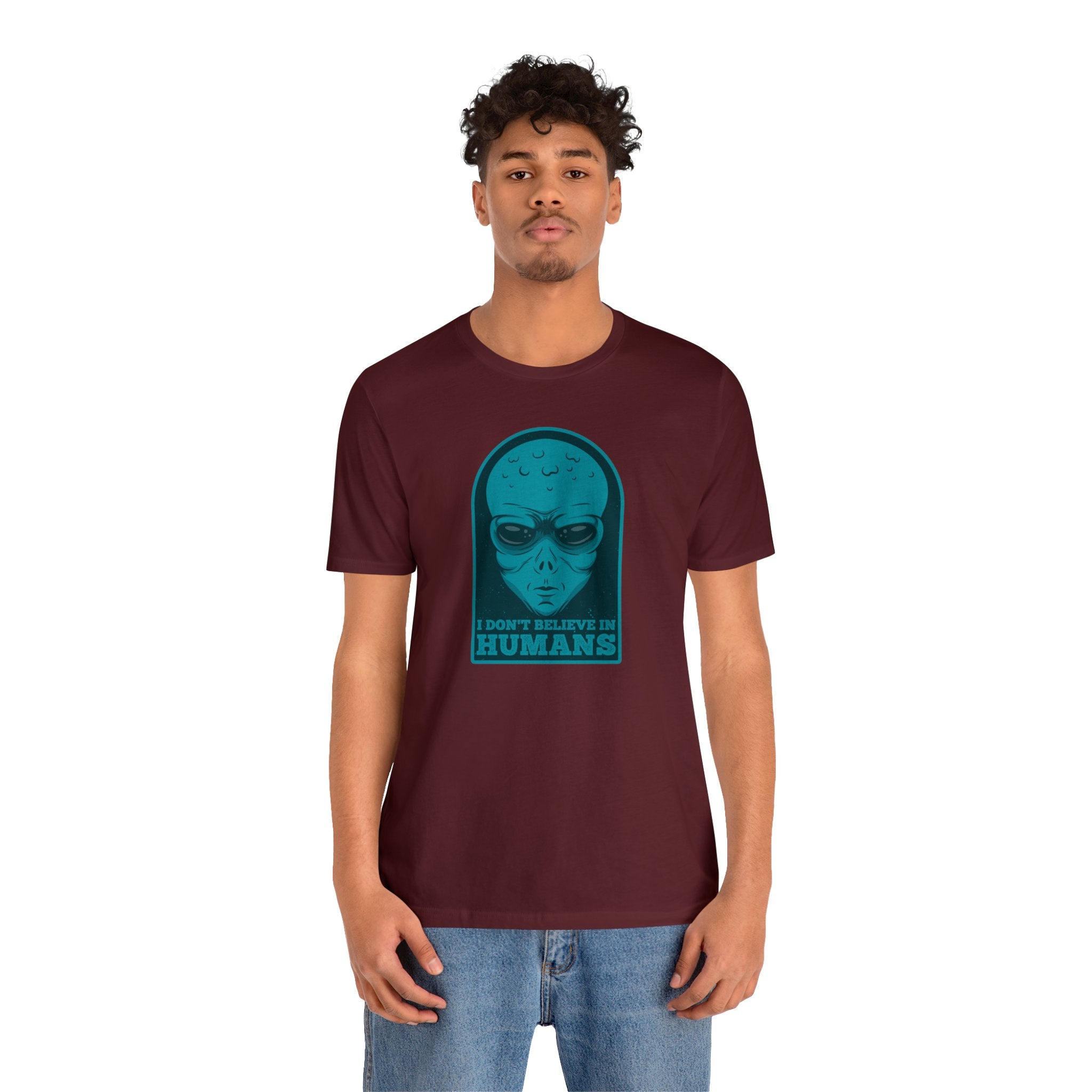 Funny Alien Unisex Jersey Short Sleeve Tee