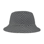 Gray Houndstooth Bucket Hat (AOP)