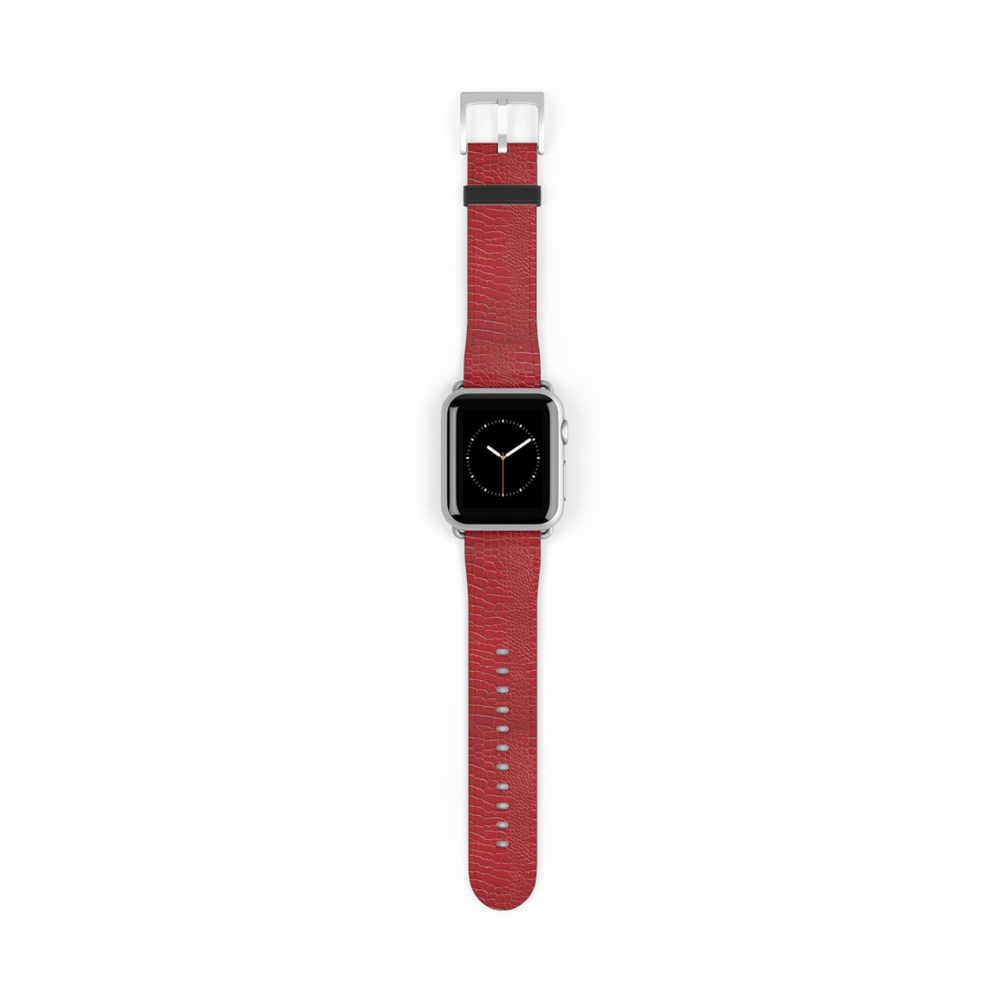 Luxury Look Red Crocodile Watch Band Compatible With Apple Watch
