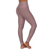 Smoky Mauve High Waisted Yoga Leggings (AOP)