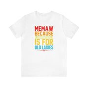 Cool Memaw Jersey Short Sleeve Tee