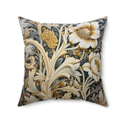 Beautiful and Elegant Floral Spun Polyester Throw Pillow