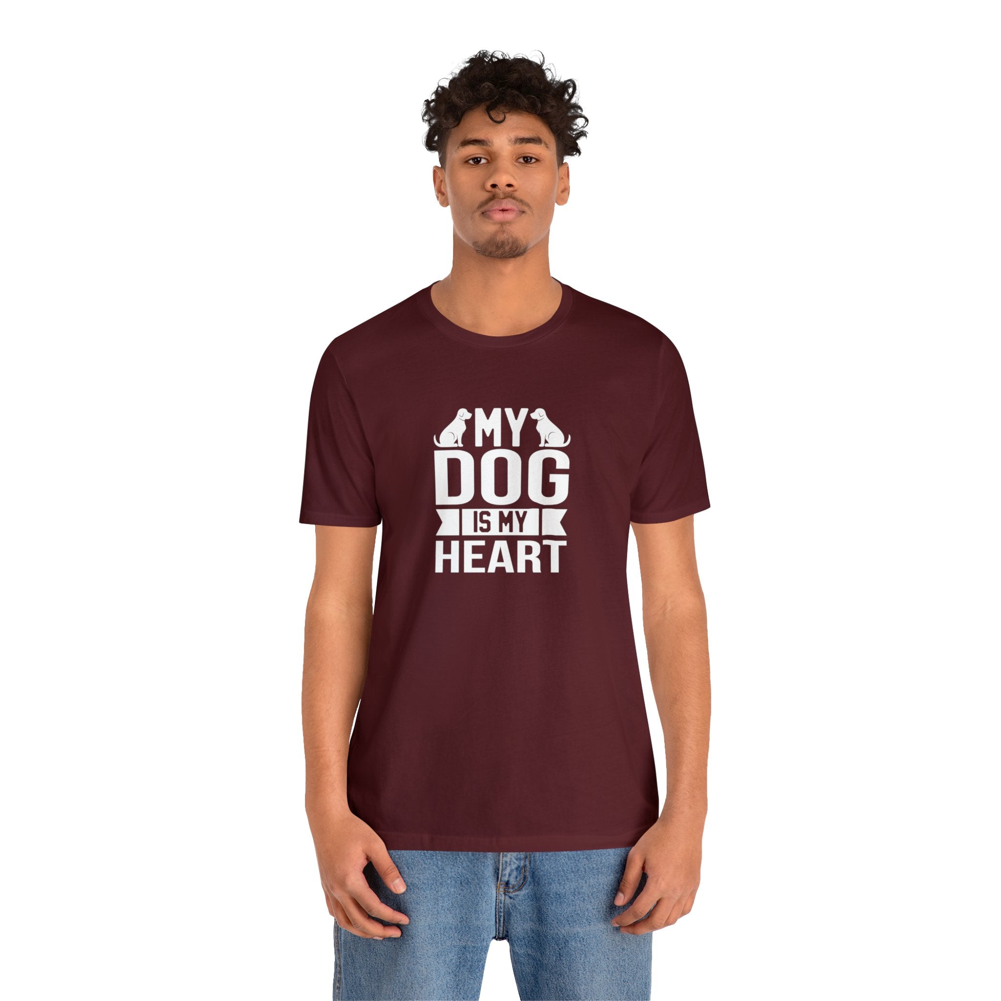 My Dog Is My Heart Unisex Jersey Short Sleeve Tee