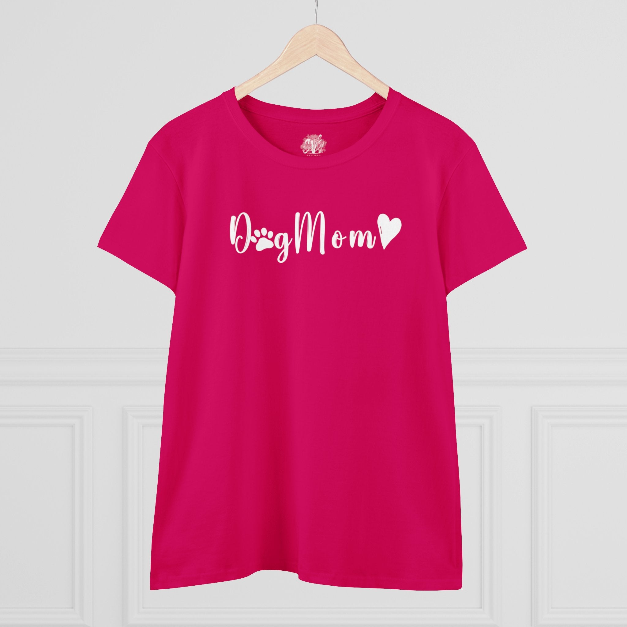 Dog Mom Women's Midweight Cotton Tee