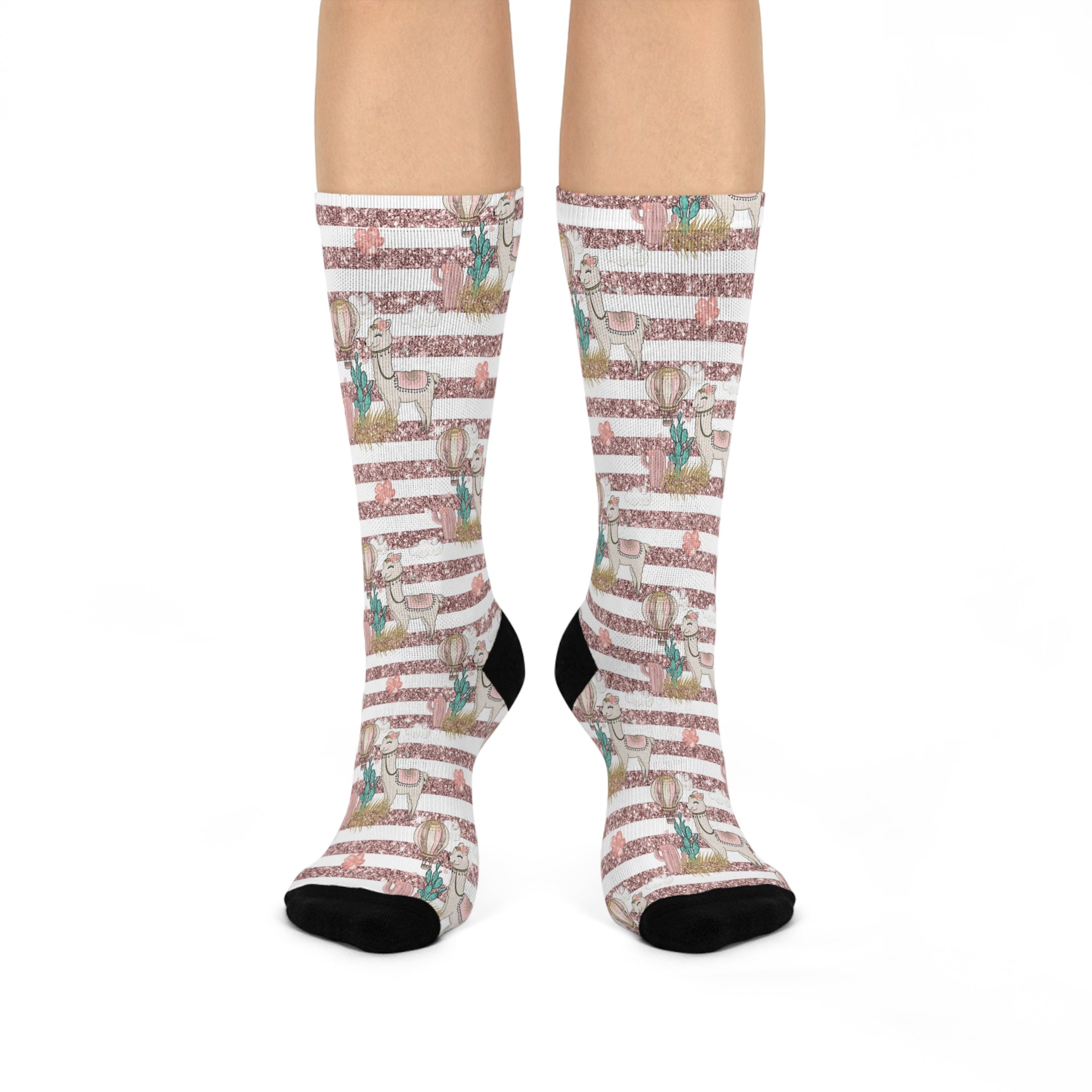 Ladies Lama Cushioned Crew Socks