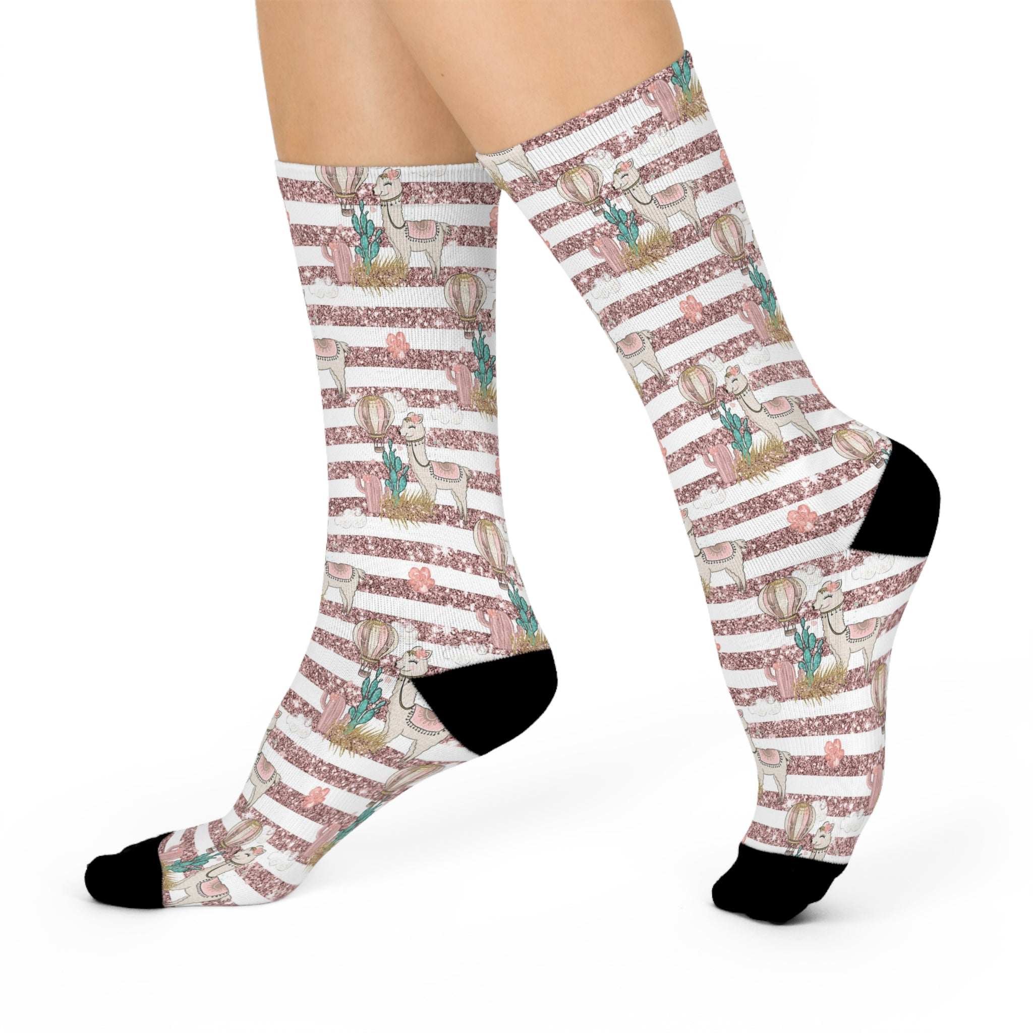 Ladies Lama Cushioned Crew Socks