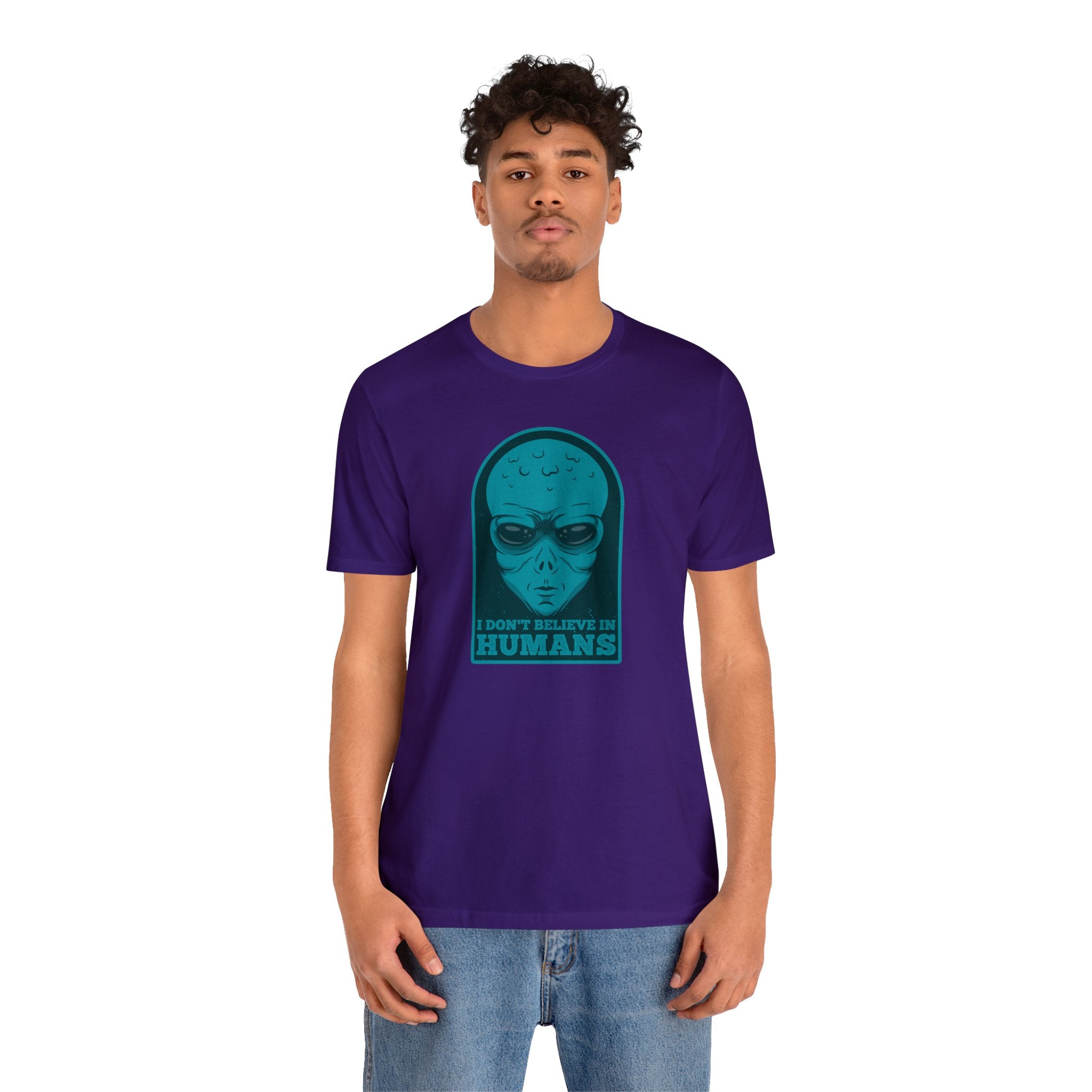 Funny Alien Unisex Jersey Short Sleeve Tee