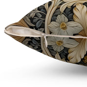 Beautiful and Elegant Floral Spun Polyester Throw Pillow