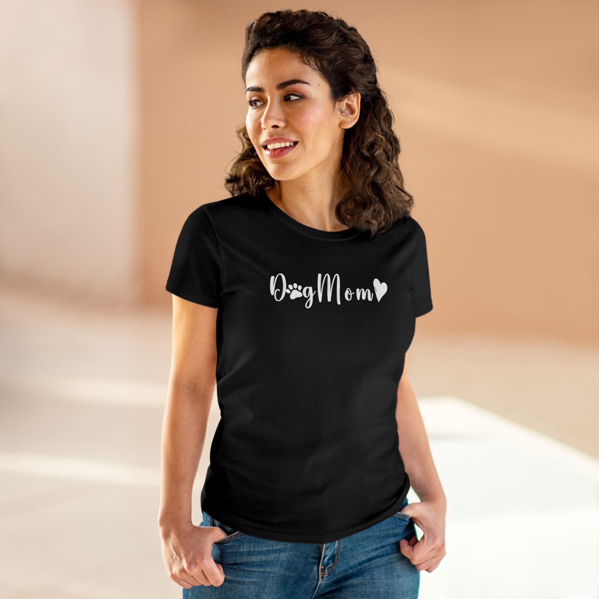 Dog Mom Women's Midweight Cotton Tee