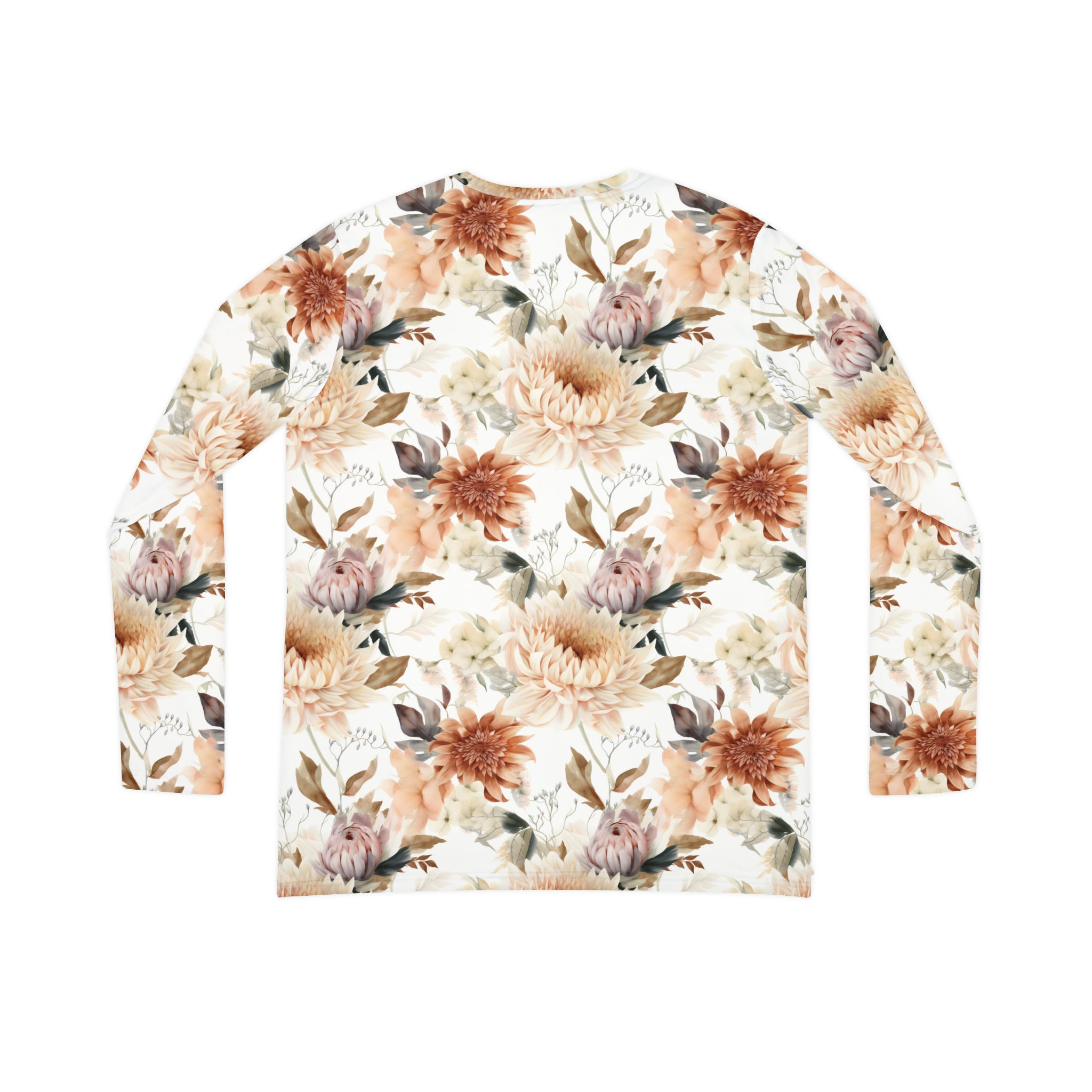 Lovely Fall Floral Women's Long Sleeve V-neck Shirt (AOP)