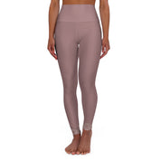 Smoky Mauve High Waisted Yoga Leggings (AOP)