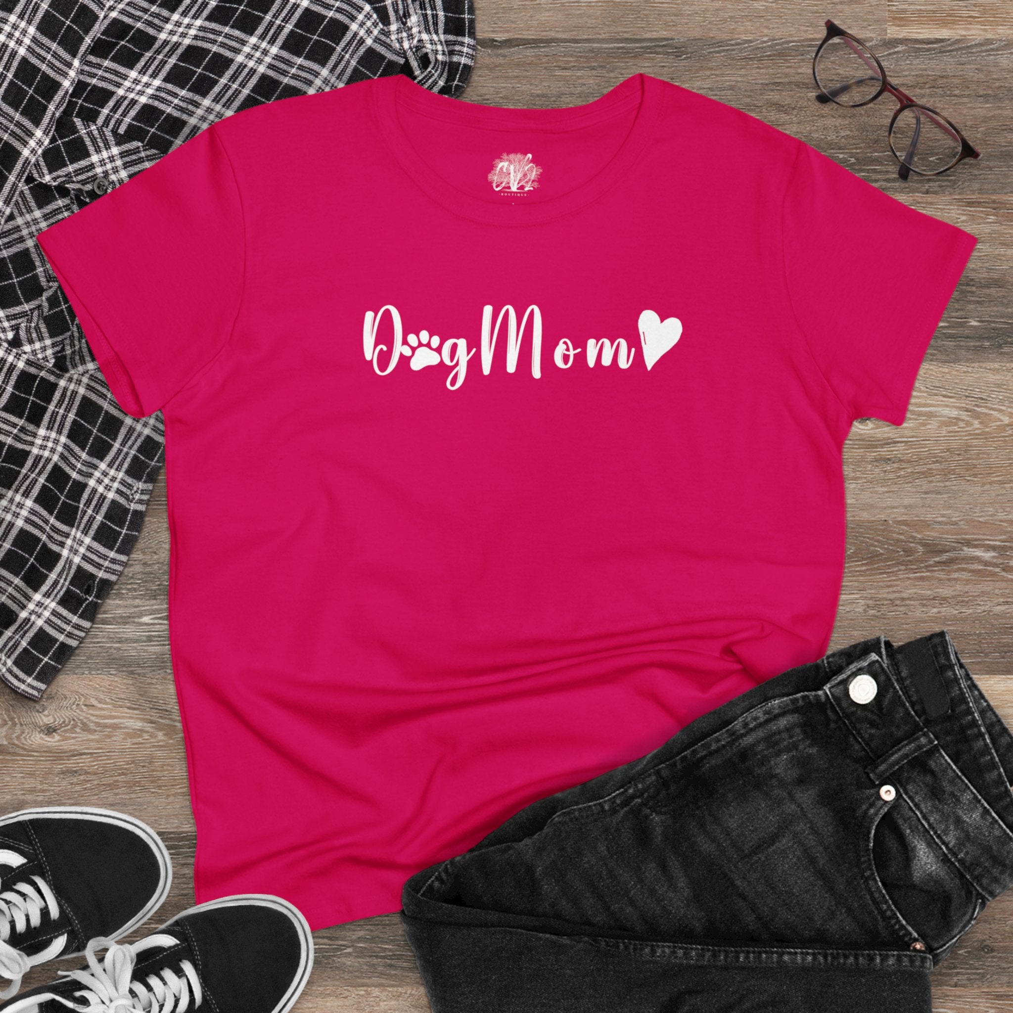 Dog Mom Women's Midweight Cotton Tee