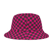 Pink Houndstooth Bucket Hat (AOP)