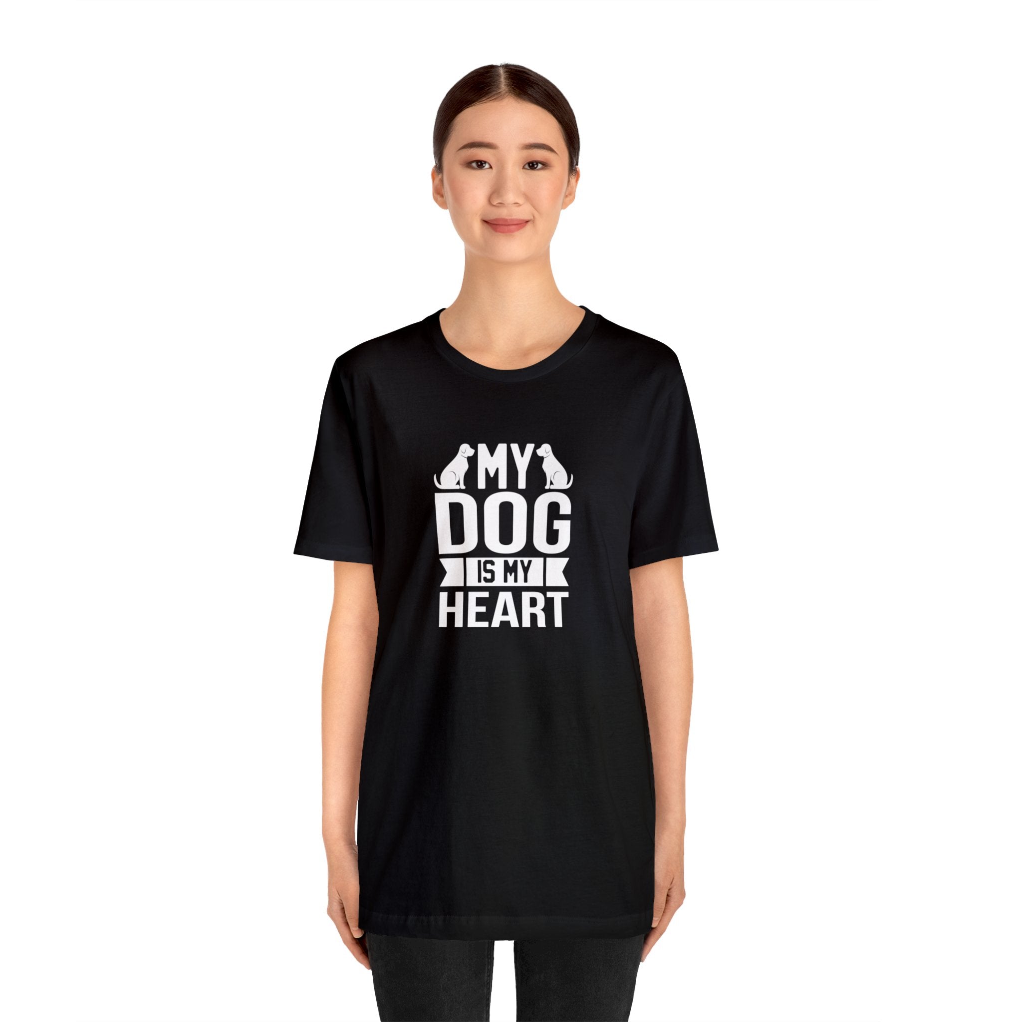 My Dog Is My Heart Unisex Jersey Short Sleeve Tee