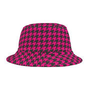 Pink Houndstooth Bucket Hat (AOP)