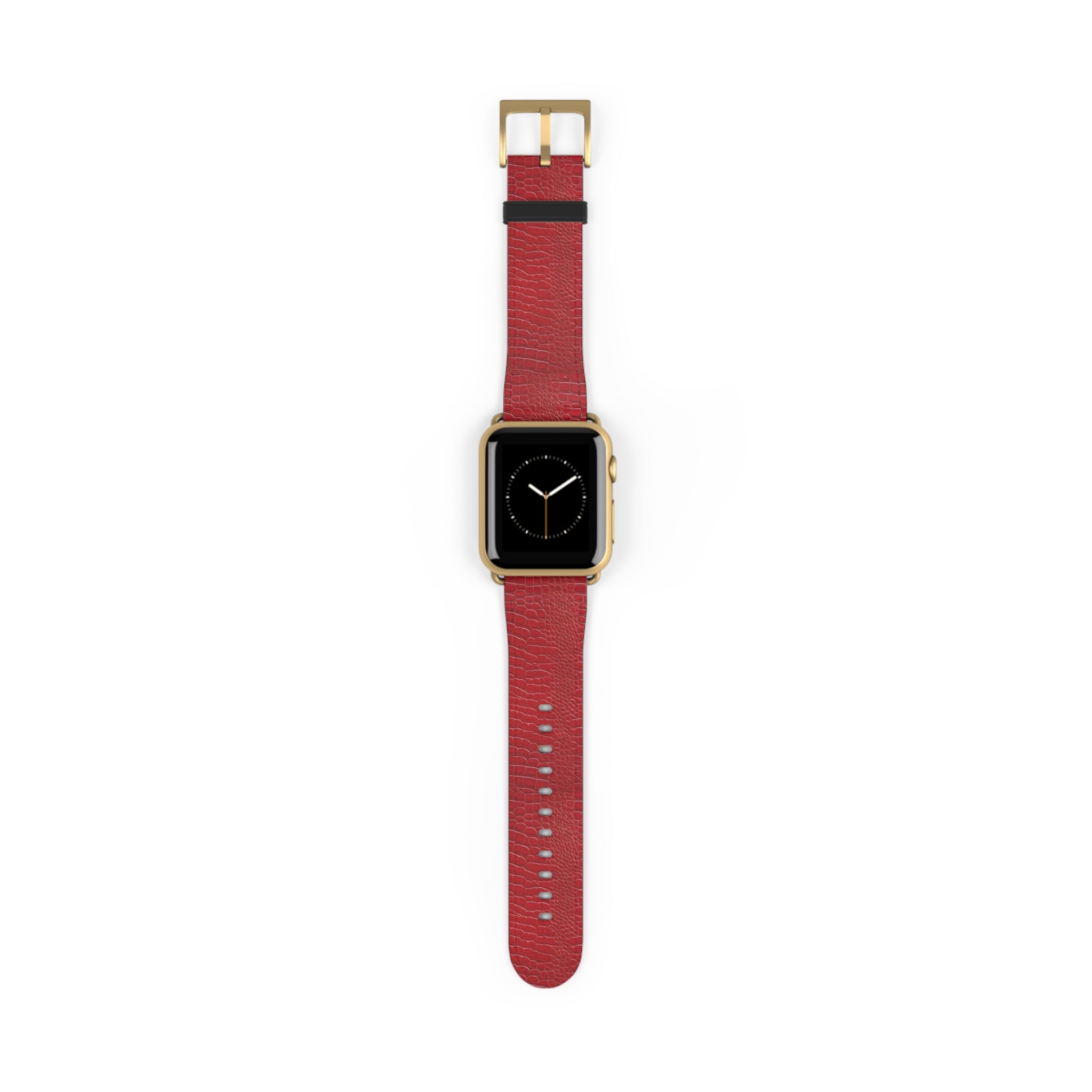 Luxury Look Red Crocodile Watch Band Compatible With Apple Watch