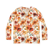 Lovely Fall Floral Women's Long Sleeve V-neck Shirt (AOP)