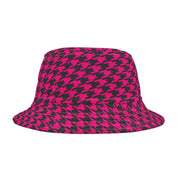 Pink Houndstooth Bucket Hat (AOP)