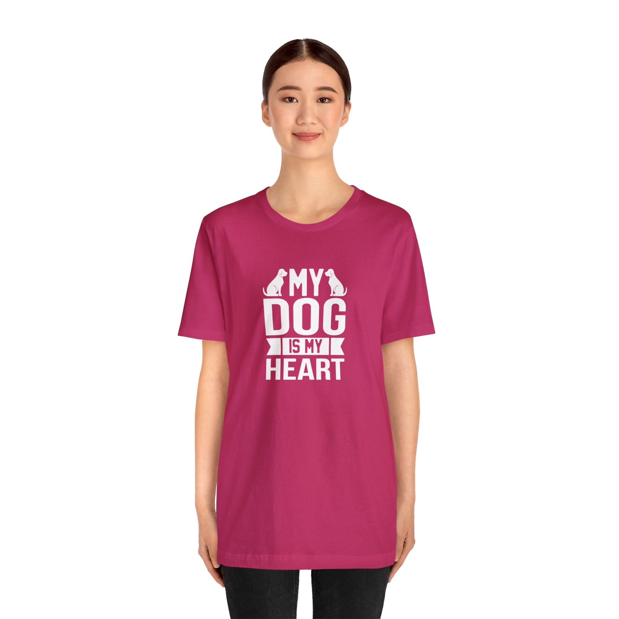 My Dog Is My Heart Unisex Jersey Short Sleeve Tee