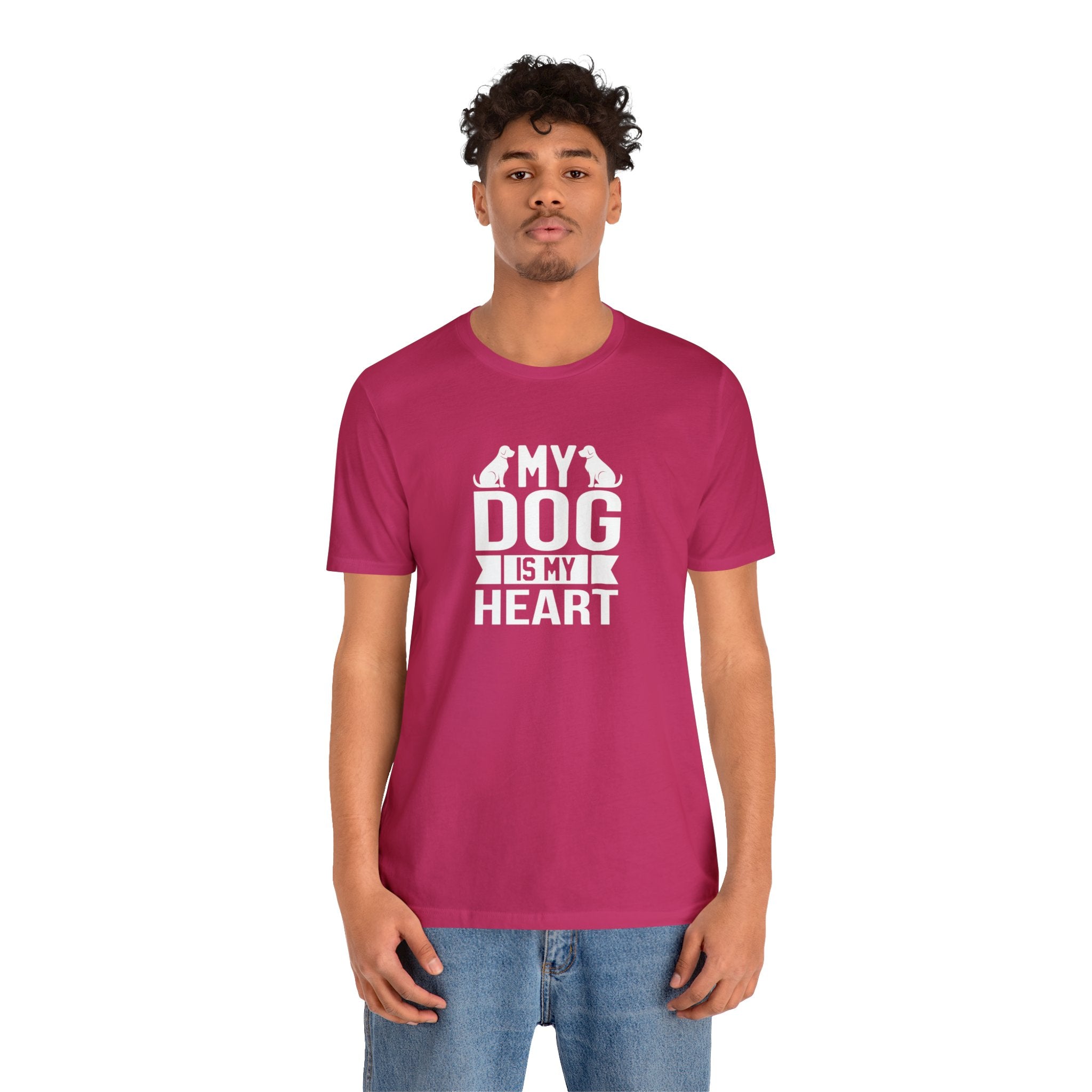 My Dog Is My Heart Unisex Jersey Short Sleeve Tee