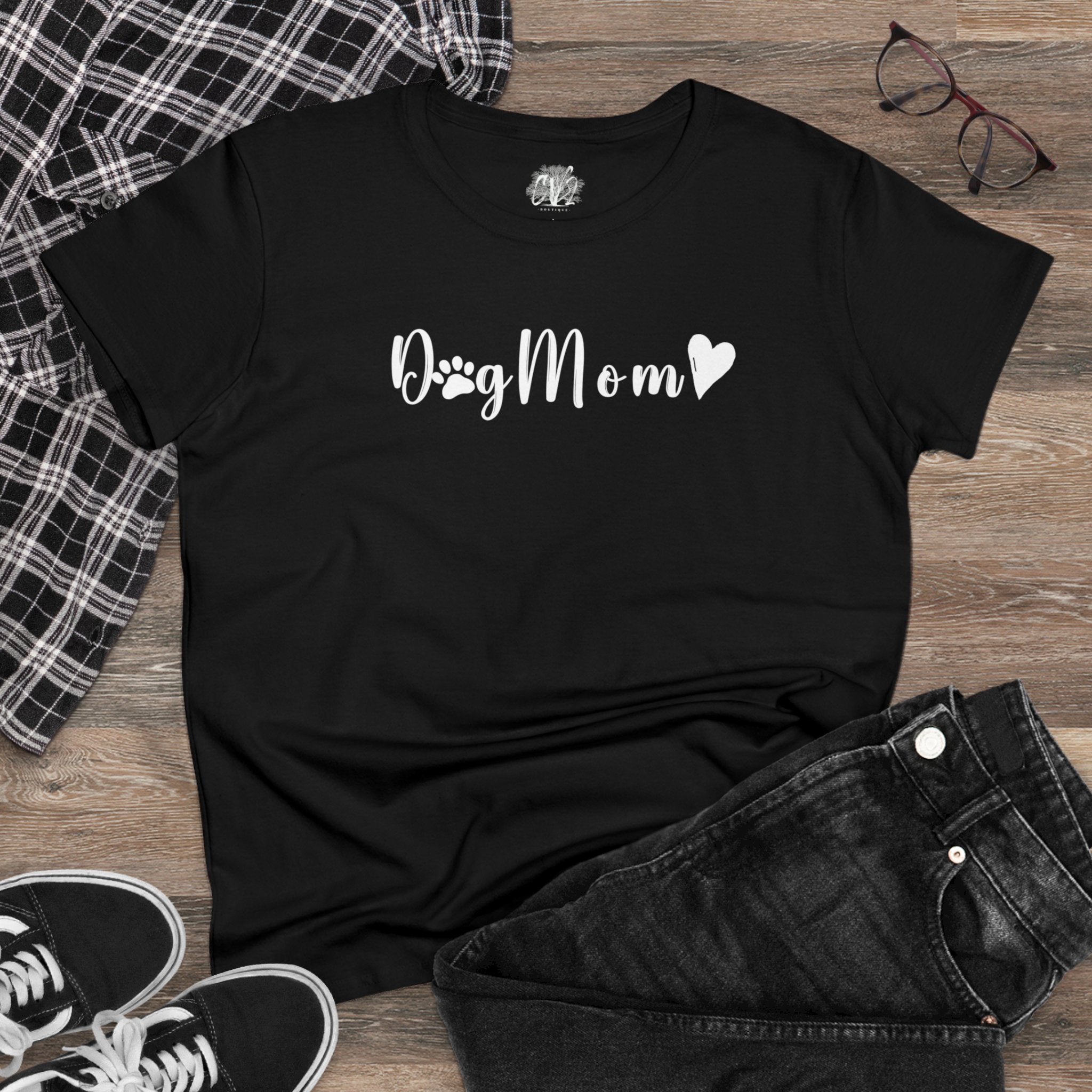 Dog Mom Women's Midweight Cotton Tee