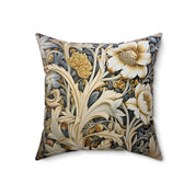 Beautiful and Elegant Floral Spun Polyester Throw Pillow
