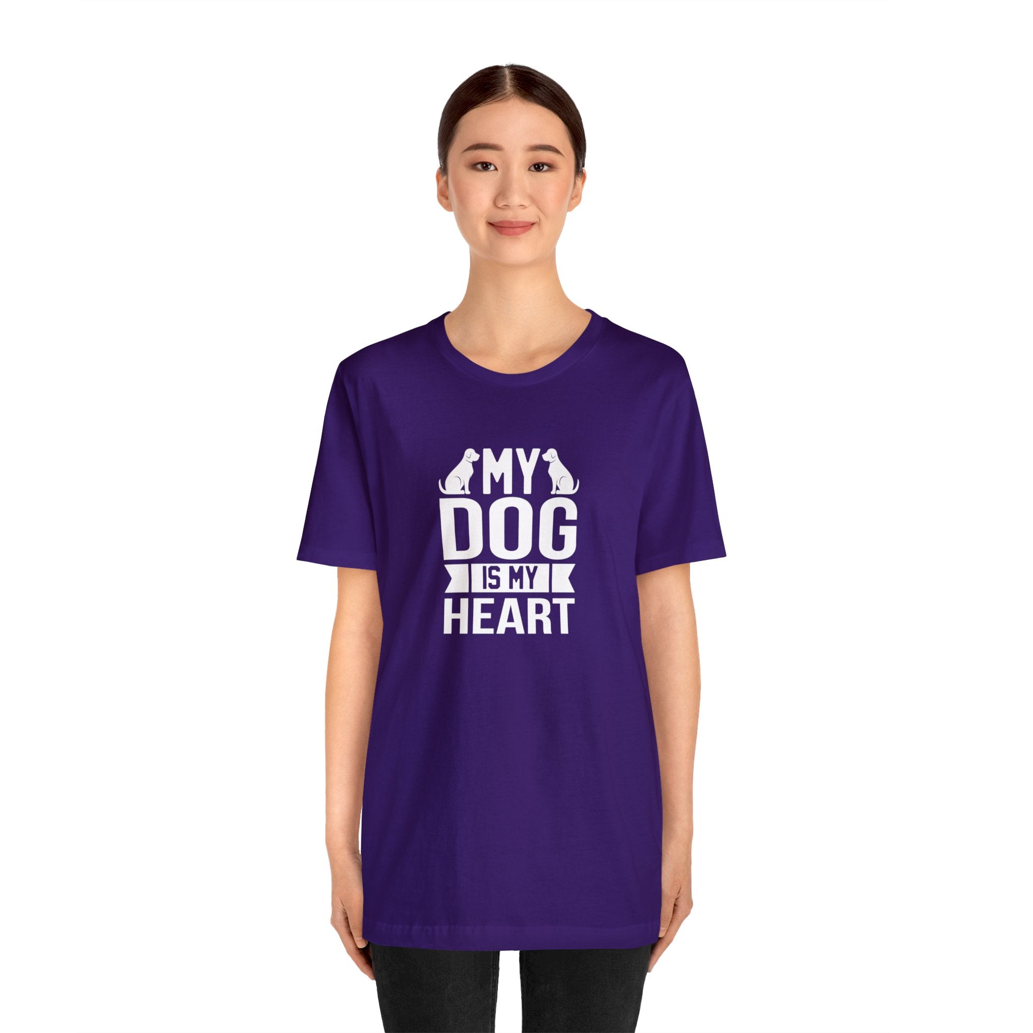 My Dog Is My Heart Unisex Jersey Short Sleeve Tee