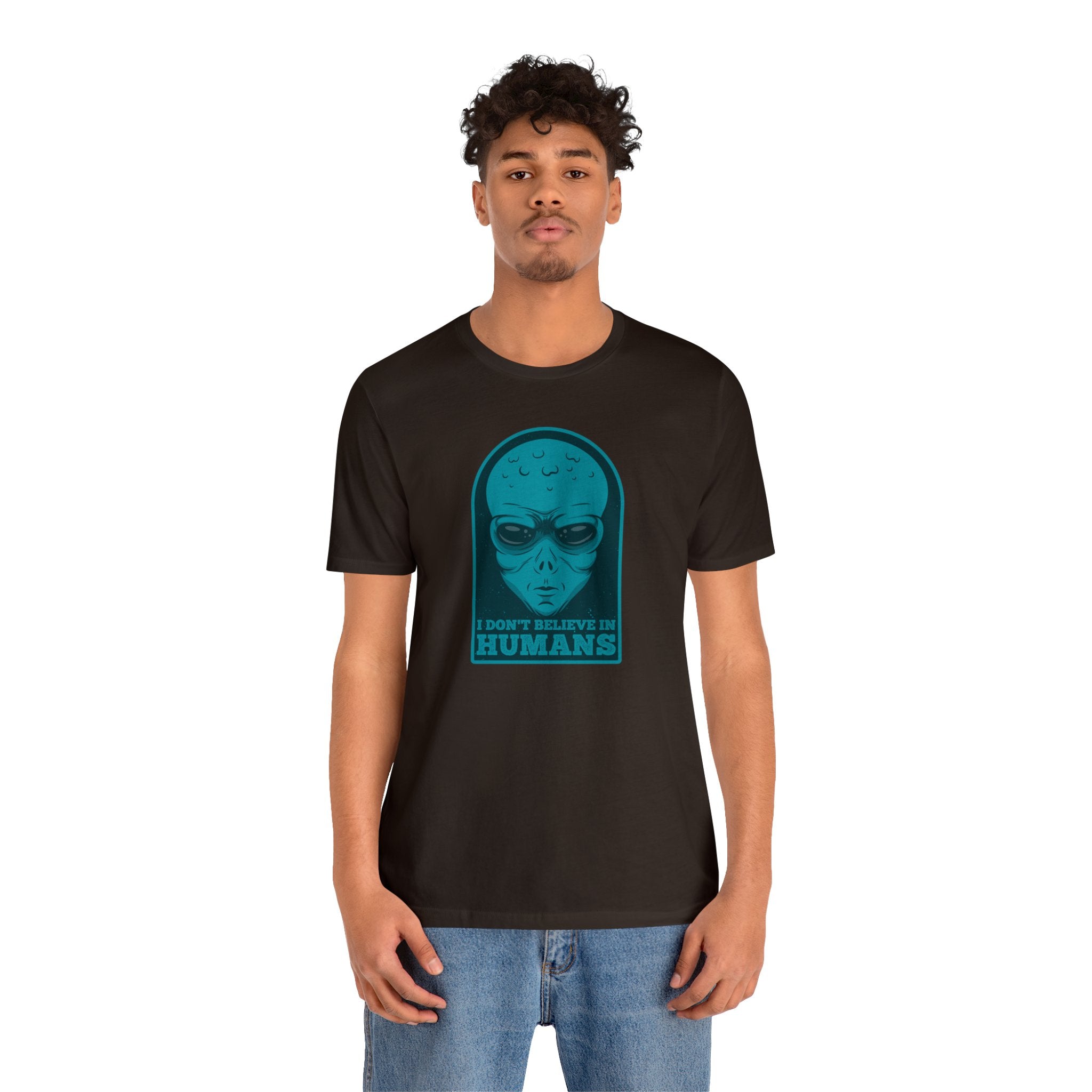 Funny Alien Unisex Jersey Short Sleeve Tee