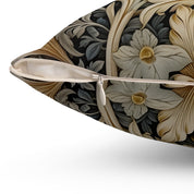 Beautiful and Elegant Floral Spun Polyester Throw Pillow