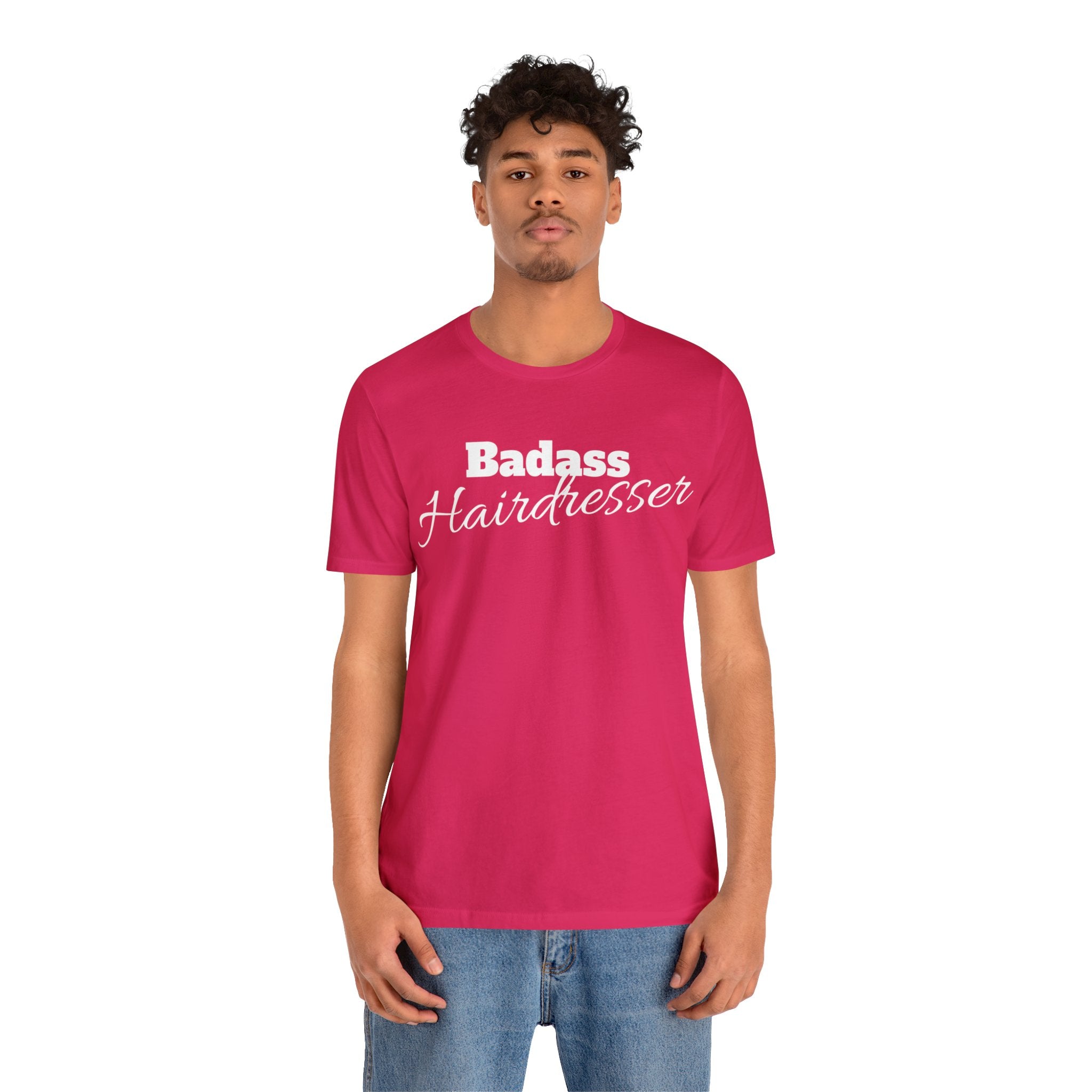 Badass Hairdresser Unisex Jersey Short Sleeve Tee