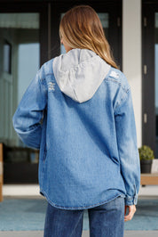Jordan Hooded Denim Shacket