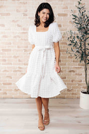On Cloud Nine Bubble Midi Dress