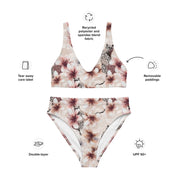Fresh Floral Wild Animal Designs Recycled High-Waisted Bikini