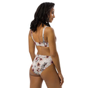 Fresh Floral Wild Animal Designs Recycled High-Waisted Bikini