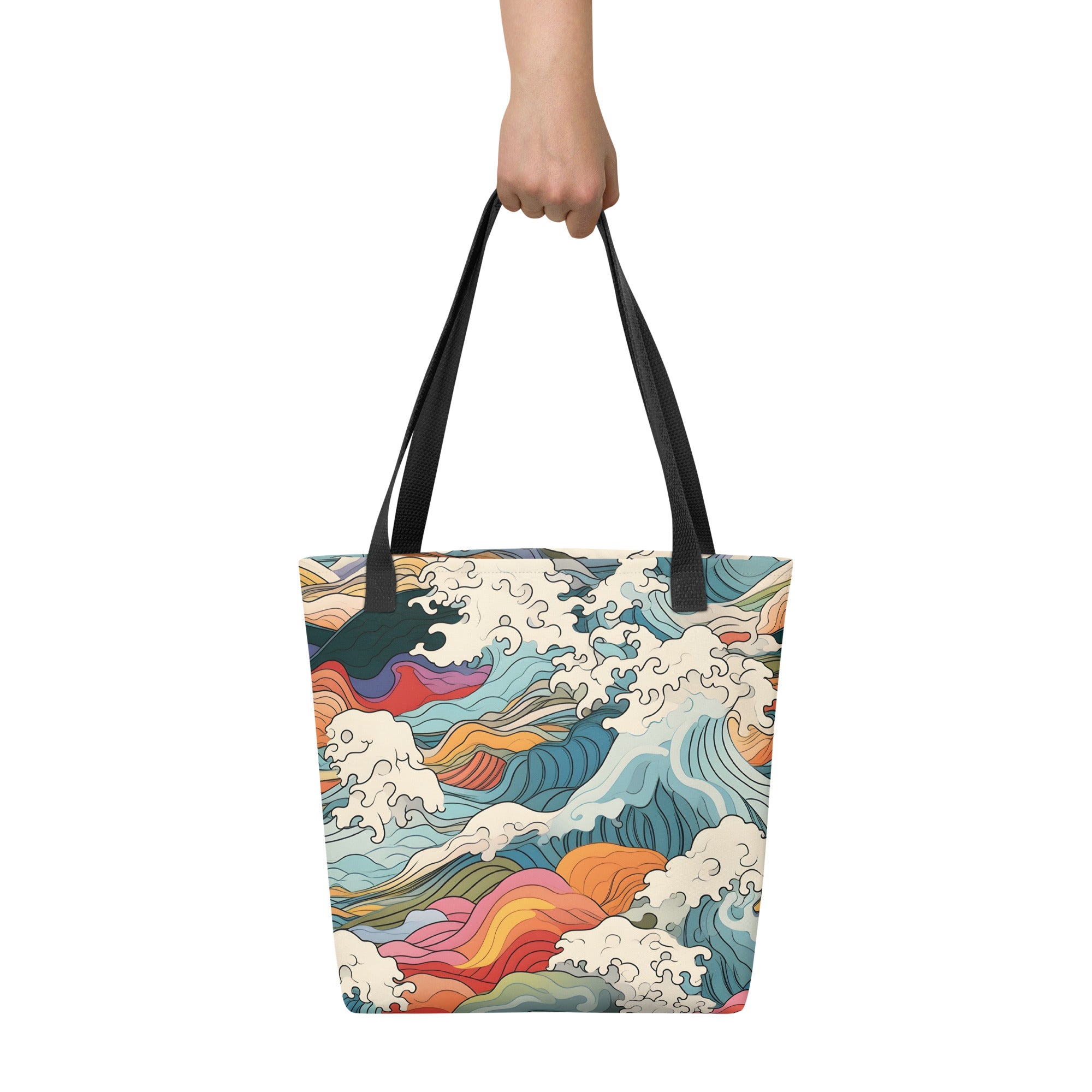 CV2 Boutique™️ Beautiful Japanese Waves Style Tote Bag