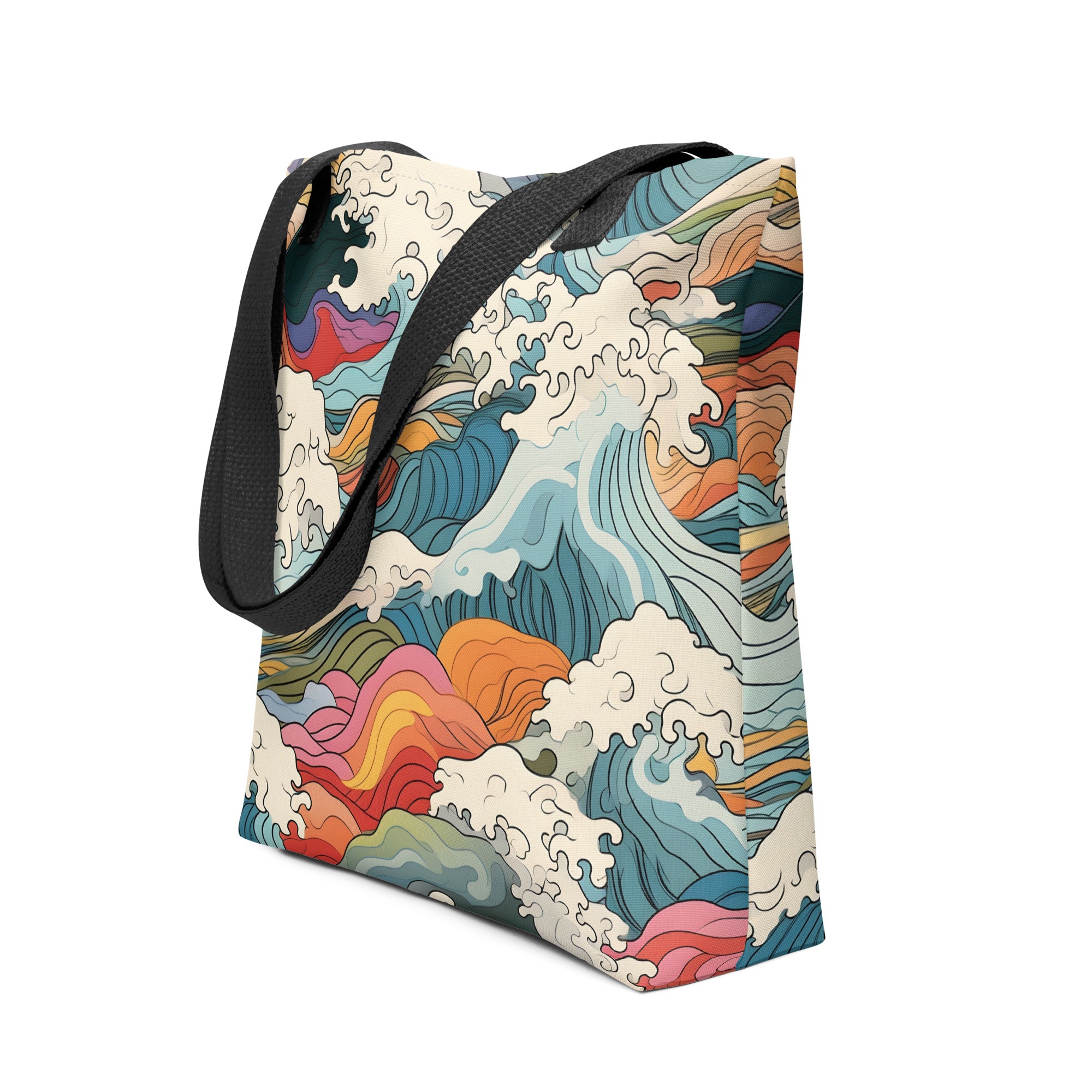 CV2 Boutique™️ Beautiful Japanese Waves Style Tote Bag