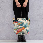 CV2 Boutique™️ Beautiful Japanese Waves Style Tote Bag