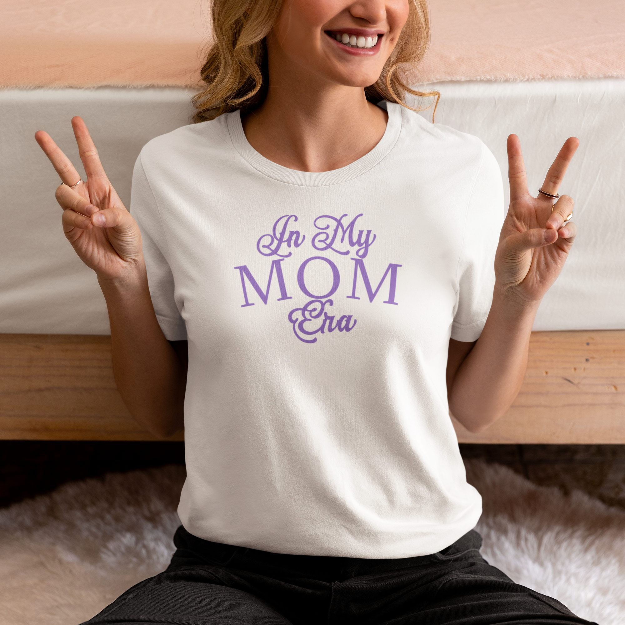crewneck-tee-mockup-of-a-woman-making-peace-signs-with-her-hands-m37293.png