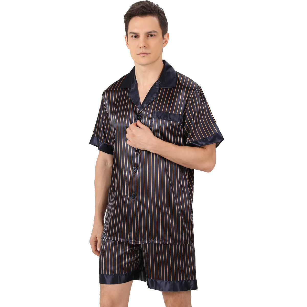 Men's Summer Printed Short-sleeved Shorts Pajamas