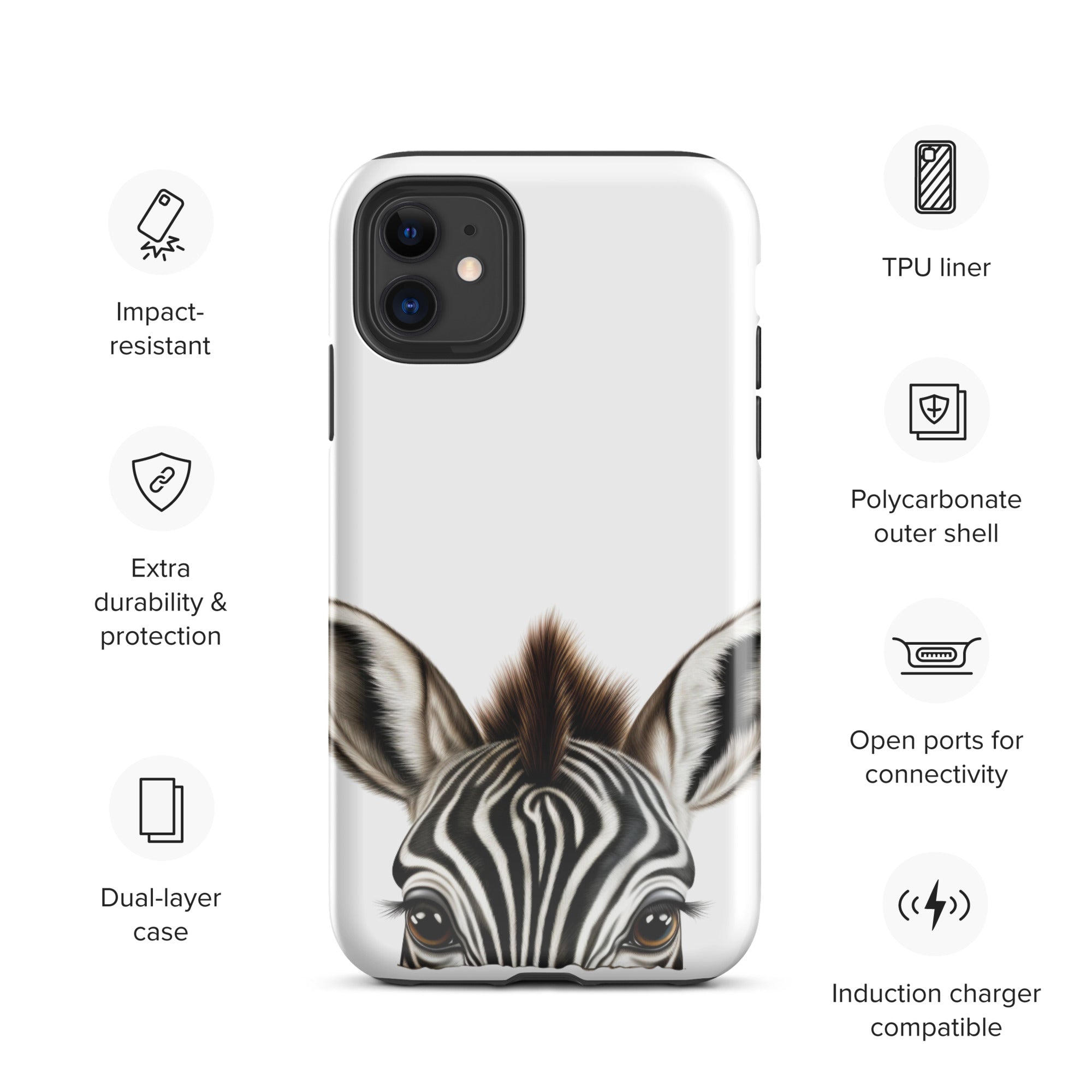 Super Cute Baby Zebra Phone Case Compatible With iPhone®
