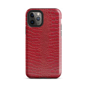 CV2 Boutique Luxury Look Faux Red Crocodile Phone Case Compatible With iPhone®