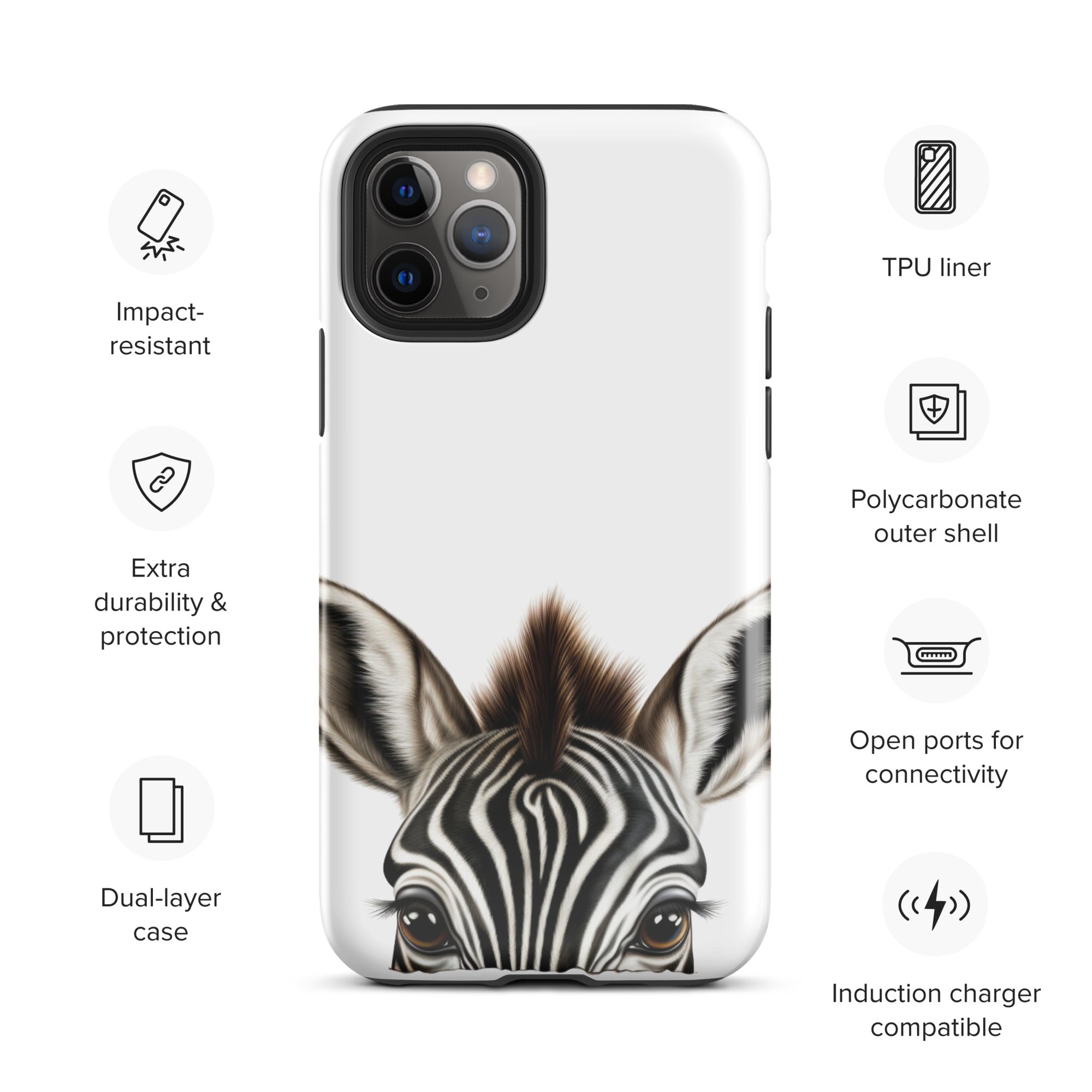 Super Cute Baby Zebra Phone Case Compatible With iPhone®