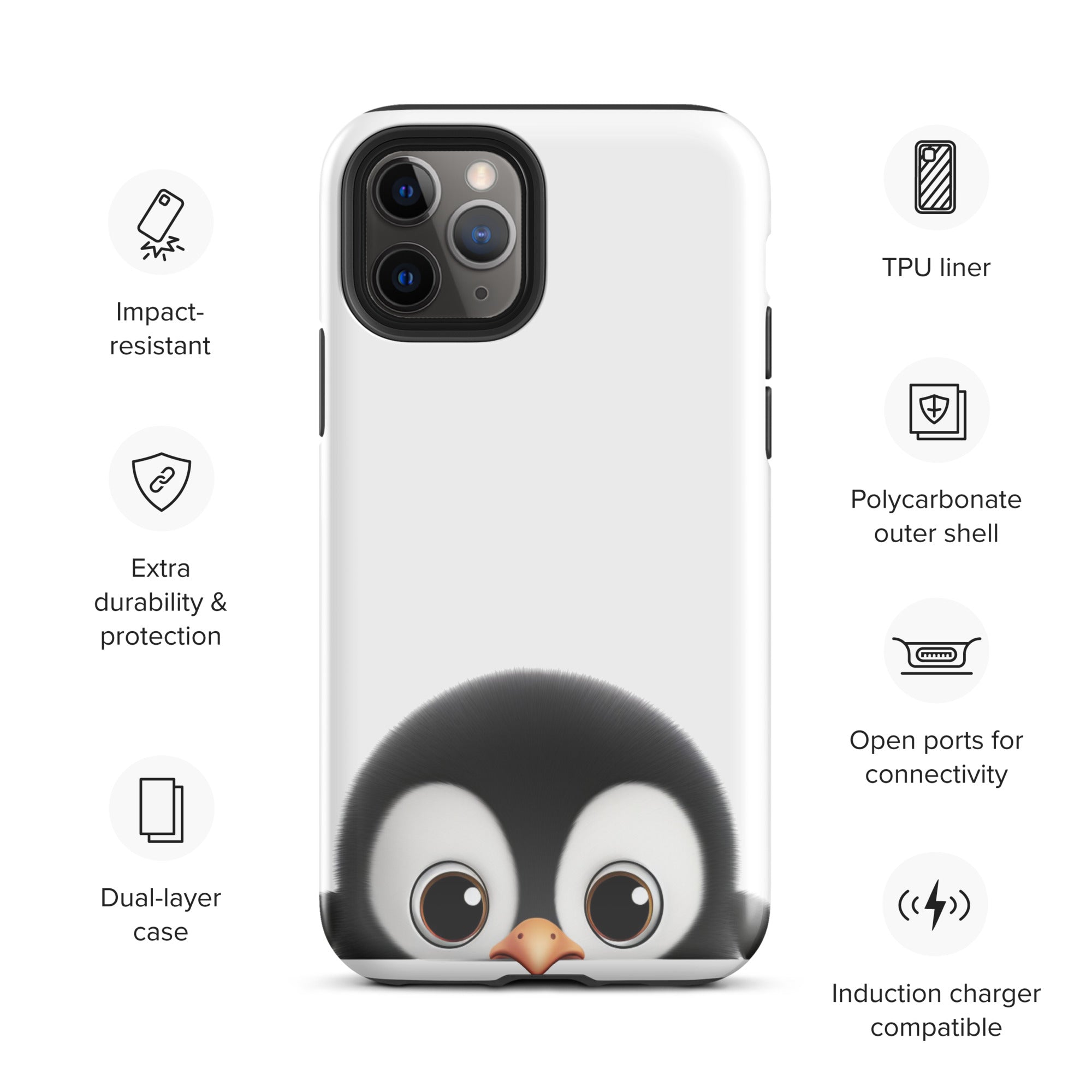 Adorable Baby Penguin Phone Case Compatible With iPhone®